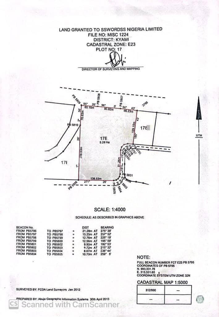 Land for sale Kyami District Abuja Phase 5 Abuja