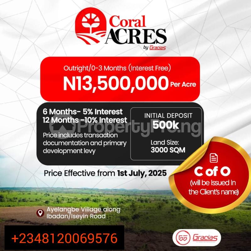 Land for sale Ibadan /iseyin Road Ibadan Oyo - 1