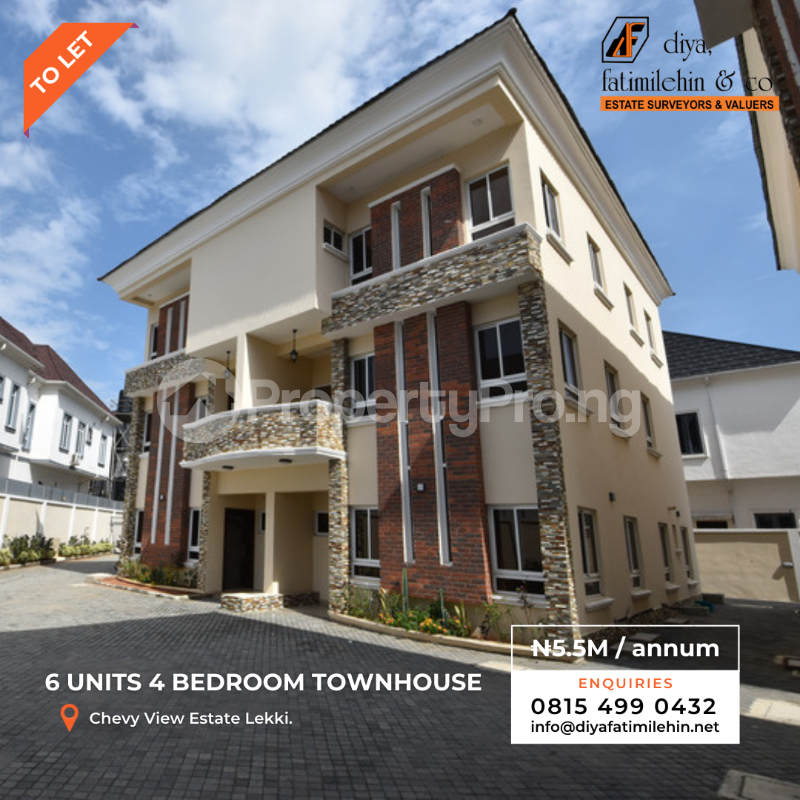 4 bedroom House for rent Chevy View Estate chevron Lekki Lagos