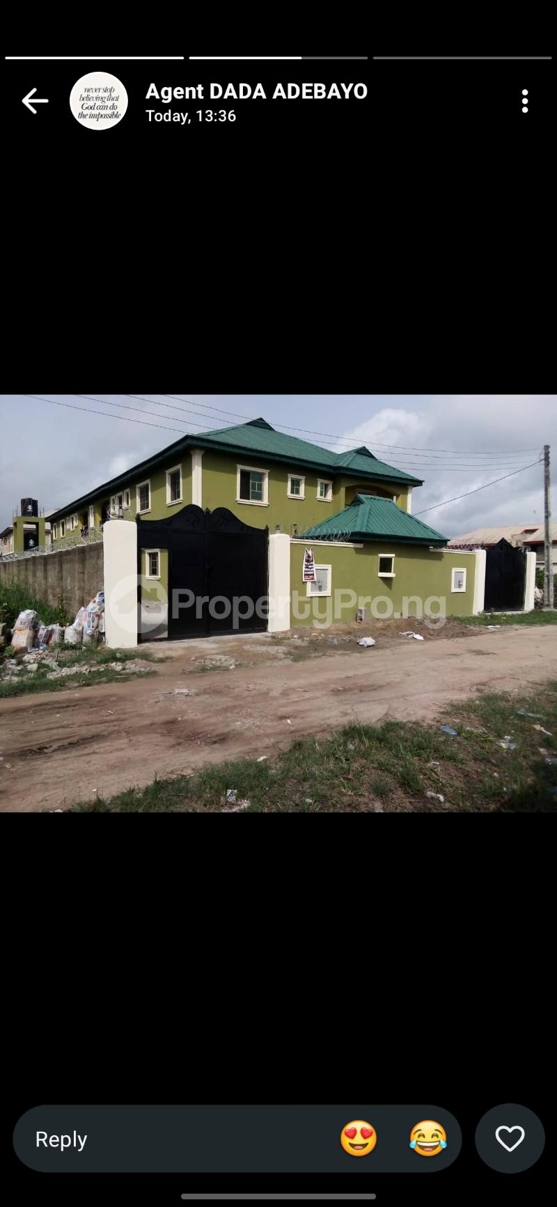 4 bedroom House for sale Back Of Azegbe Filling Station Adesan Mowe Mowe Obafemi Owode Ogun