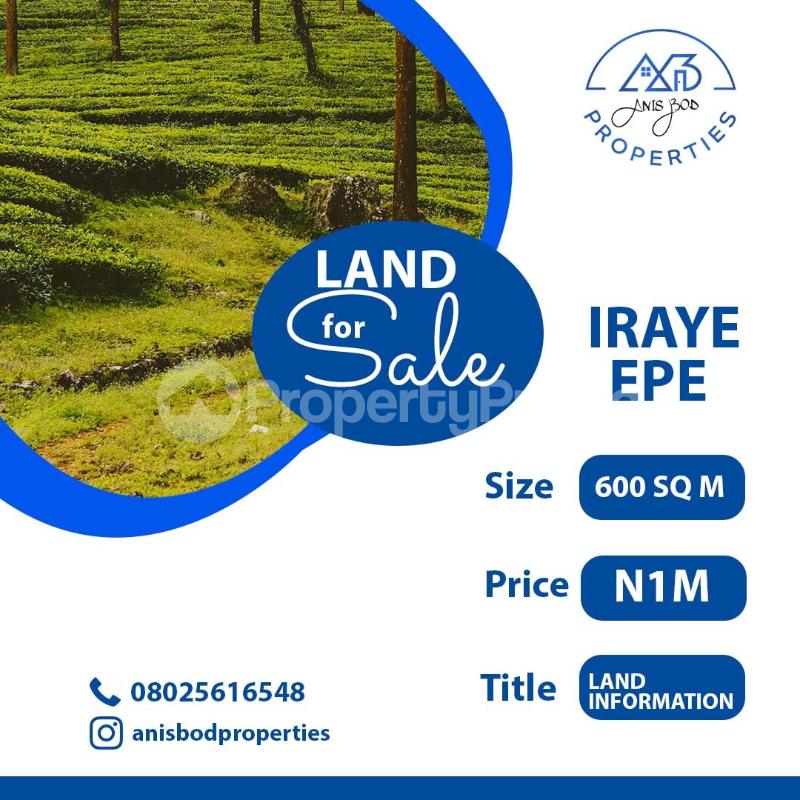 Land for sale Iraye Epe Road Epe Lagos