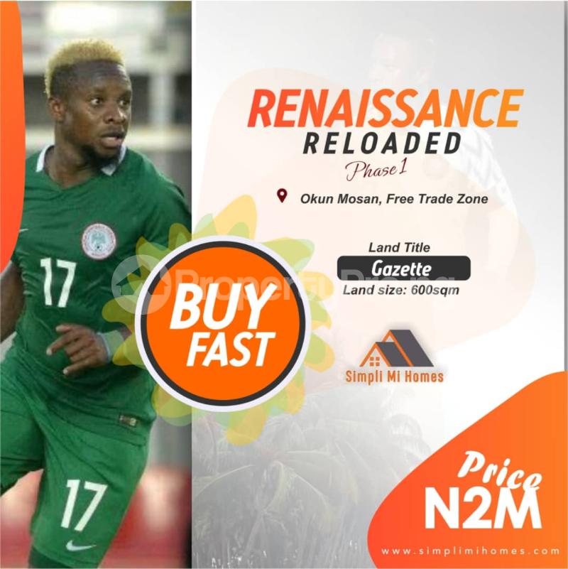 Land for sale Okun Mosan Free Trade Zone Ibeju-Lekki Lagos