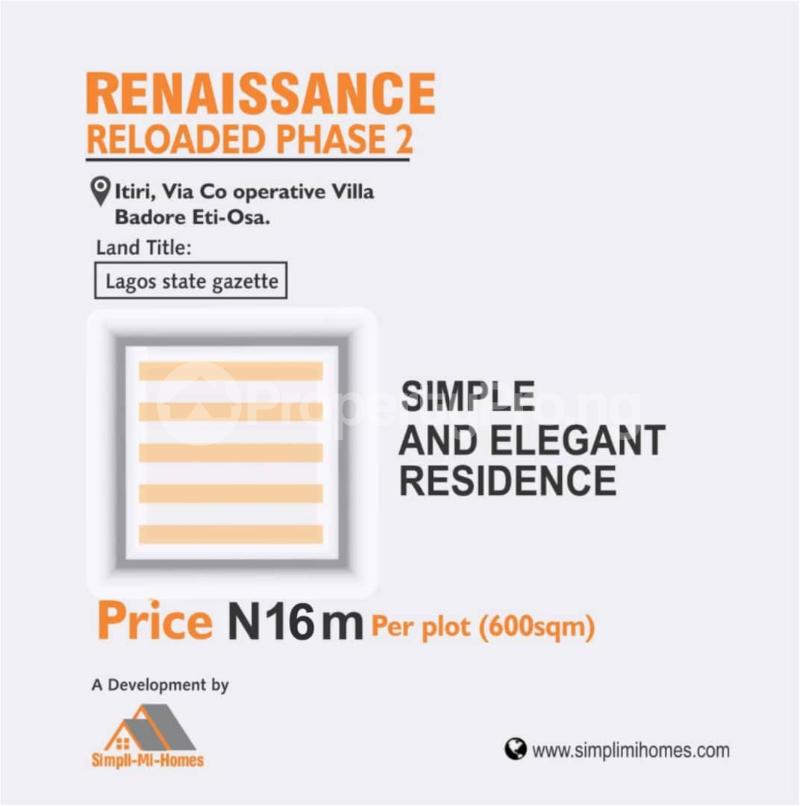 Land for sale Itiri/ Co Operative Villa, Badore Badore Ajah Lagos