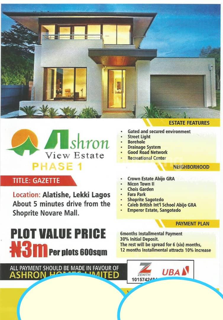 Land for sale Alatishe, Lekki, Lagos Lekki Lagos