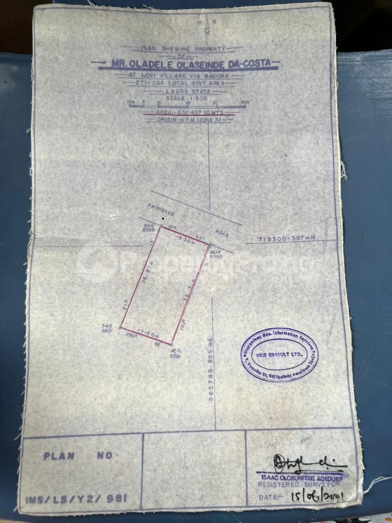 Land for sale Badore Ajah Lagos
