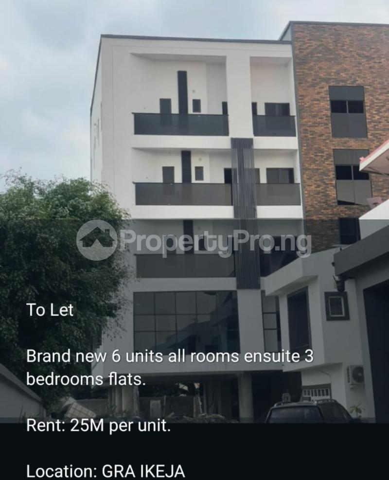 3 bedroom Flat / Apartment for rent Ikeja GRA Ikeja Lagos
