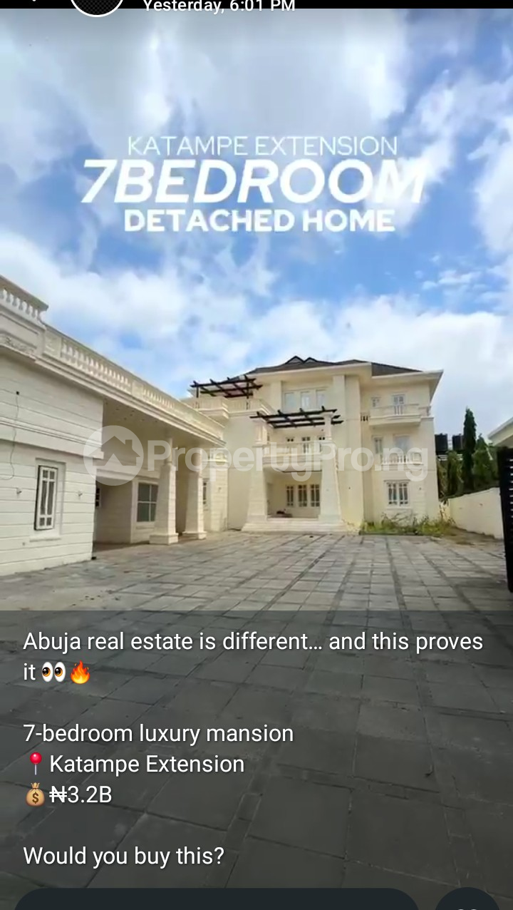 7 bedroom House for sale Katampe Extension Katampe Main Abuja