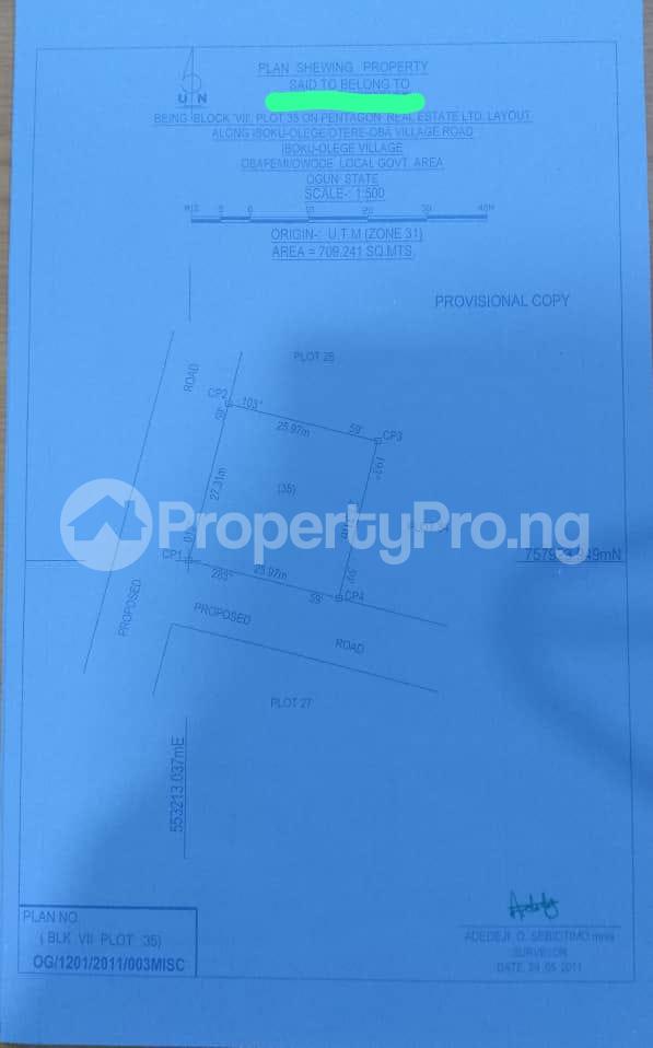 Land for sale Pentagon Layout Estate, Arepo (few Minutes Drive To Berger) Obafemi Owode Ogun