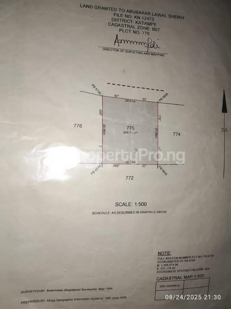 Land for sale Katampe Main Abuja Katampe Main Abuja