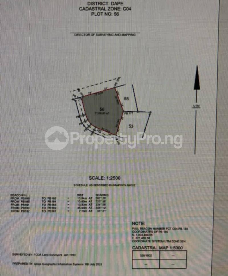 Land for sale Dape Abuja