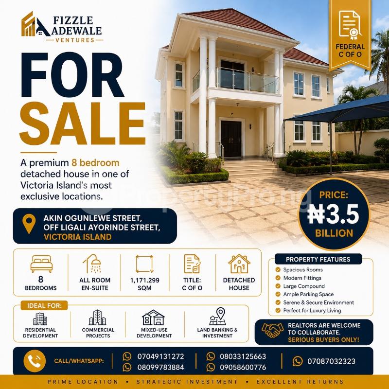 House for sale Ligali Ayorinde Victoria Island Lagos