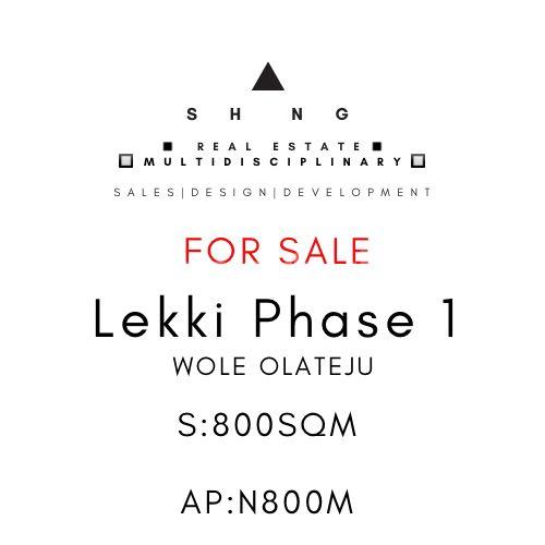 Land for sale Wole Olateju Lekki Phase 1 Lekki Lagos