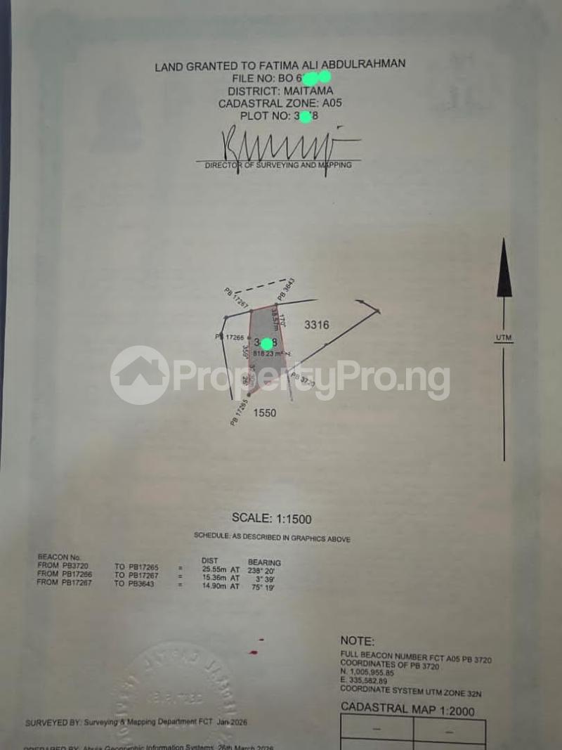 Land for sale Main Katampe Main Abuja