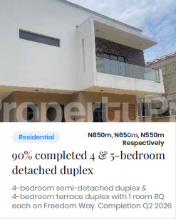 4 bedroom House for sale On Freedom Way Lekki Lagos Freedom Way Lekki Lagos