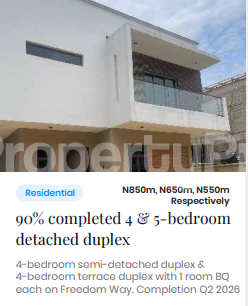 5 bedroom House for sale Freedom Way Lekki Lagos