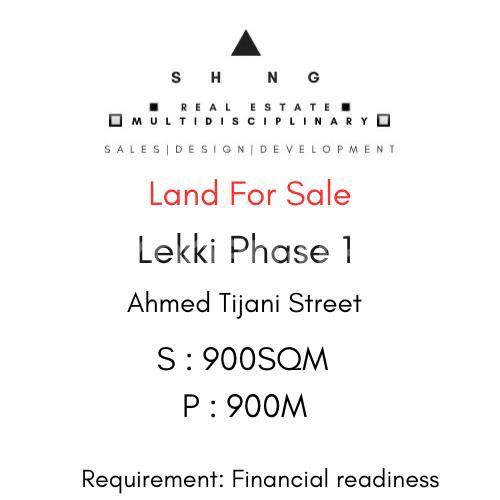 Land for sale Ahmed Tijani Street Lekki Phase 1 Lekki Lagos