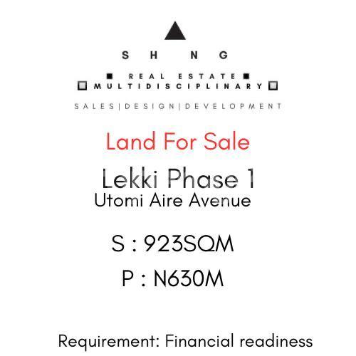 Land for sale Utomi Aire Avenue Lekki Phase 1 Lekki Lagos