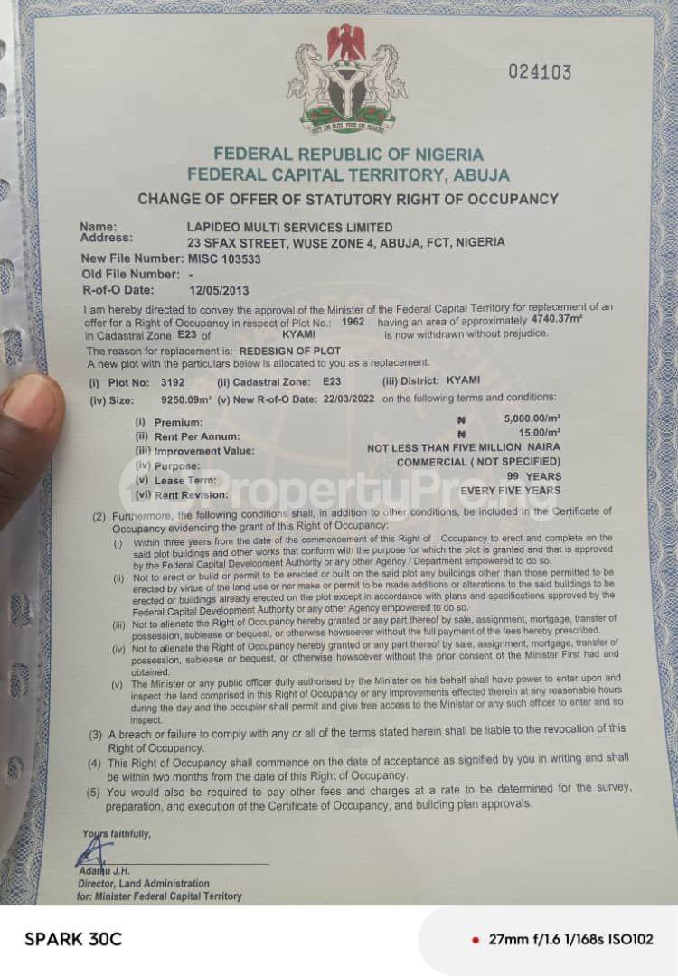 Land for sale Phase 5 Abuja