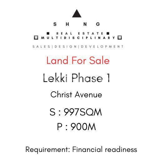 Land for sale Christ Avenue Lekki Phase 1 Lekki Lagos