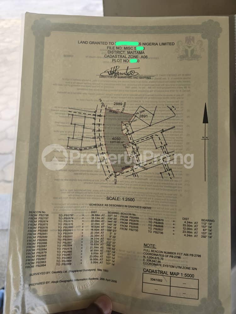 Land for sale Main Maitama Abuja