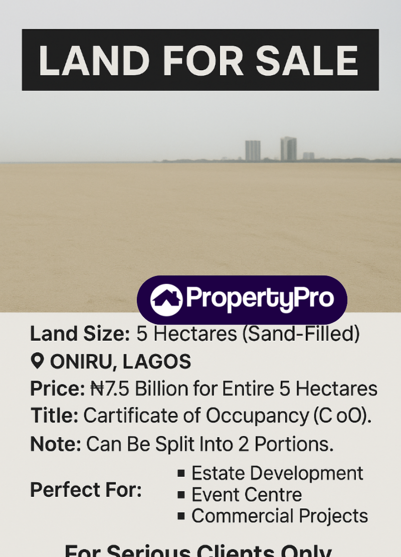 Land for sale Oniru, Victoria Island Lagos