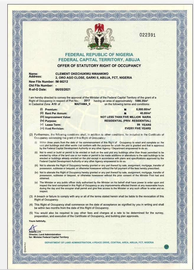 Land for sale Maitama Ii Maitama Abuja - 0