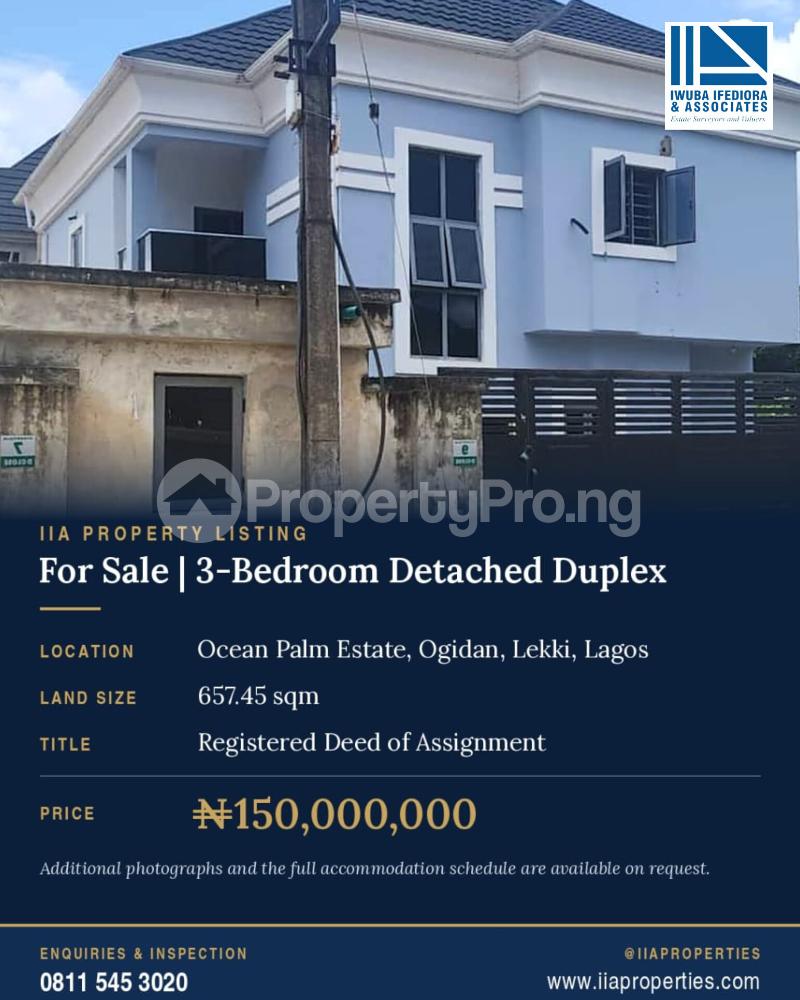 3 bedroom House for sale Lekki Lagos