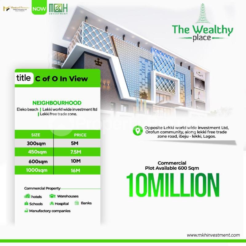 Land for sale Wealthy Place Eleko Ibeju-Lekki Lagos