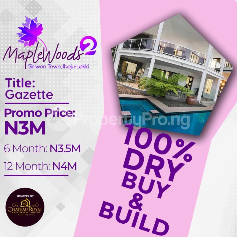 Land for sale 5 Mins Drive After Lekki Free Trade Zone And Dangote Jetty... Shiriwon Ibeju Lekki, Lagos. Free Trade Zone Ibeju-Lekki Lagos