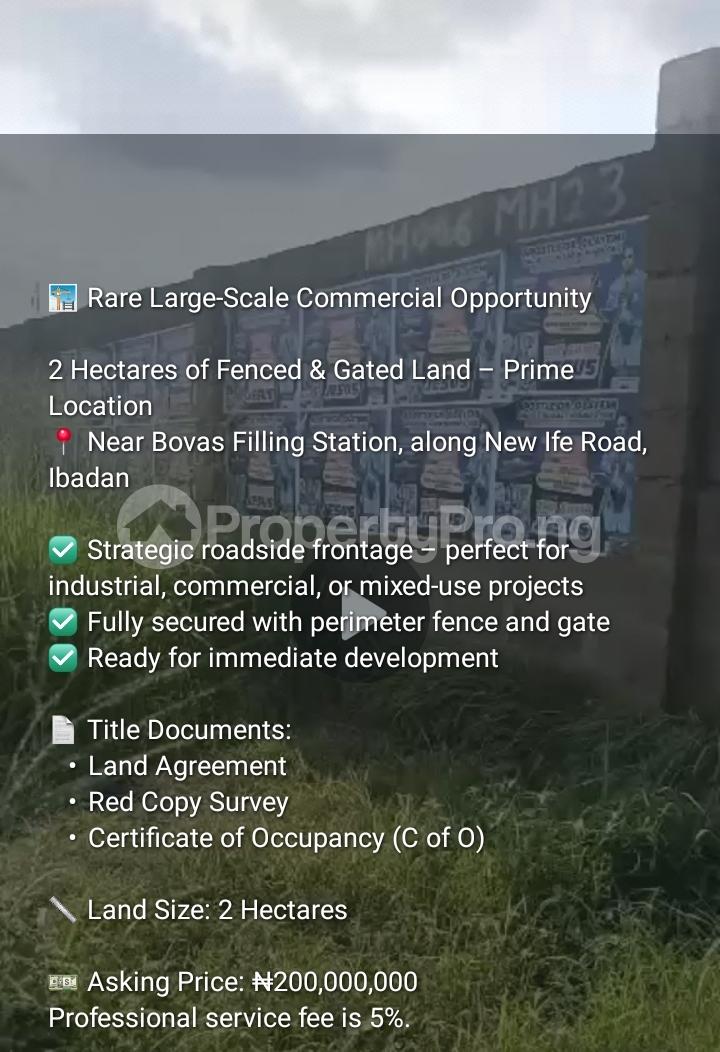 Land for sale New Ife Road Ibadan Facing The Main Road Iwo Rd Ibadan Oyo