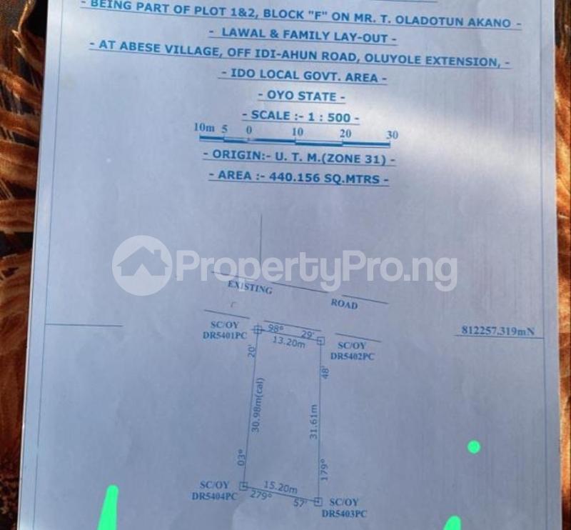 Land for sale Abese 2nd Transformer, Elebu Akala Express Ibadan Oyo