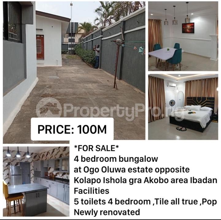 4 bedroom House for sale Ogo Oluwa Opposite Kolapo Ishola Gra Akobo Akobo Ibadan Oyo