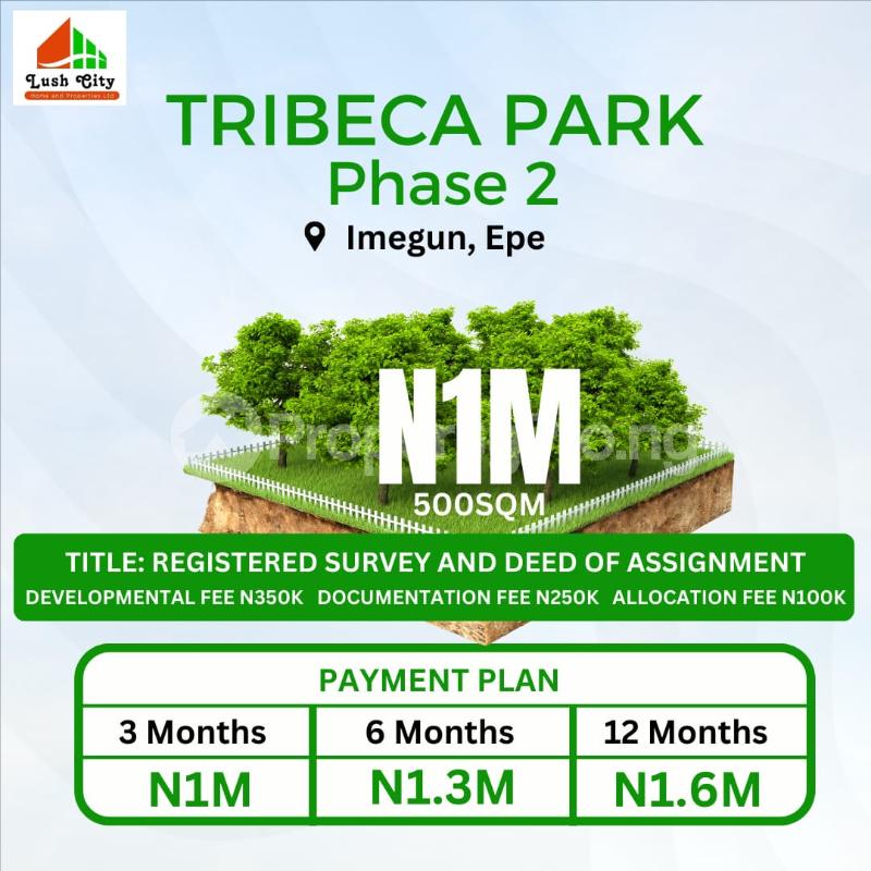Land for sale Tribeca Phase 2 Imegun Via Igboye Epe Lagos - 0