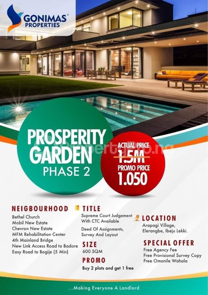 Land for sale Arapaji Eleranigbe Ibeju-Lekki Lagos