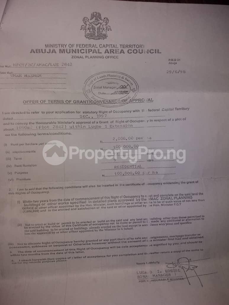 Land for sale Lugbe, Extension Kuje Abuja