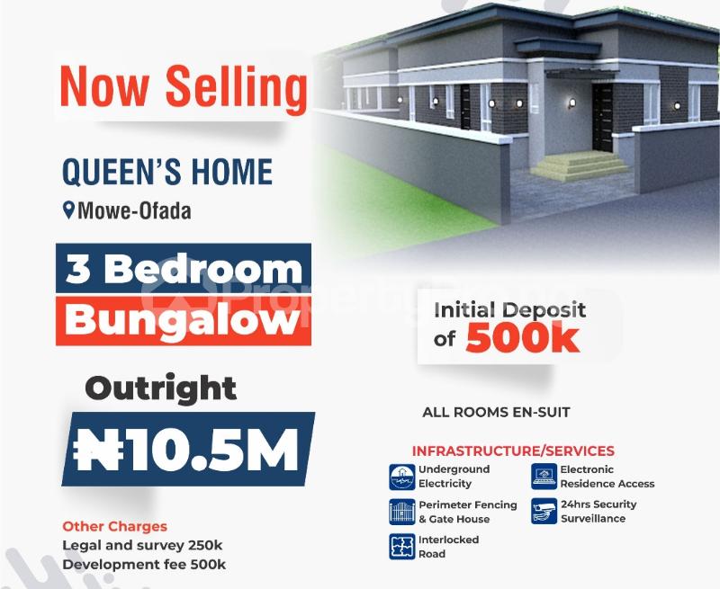 3 bedroom Flat / Apartment for sale Mowe Ofada,ogun State Mowe Obafemi Owode Ogun