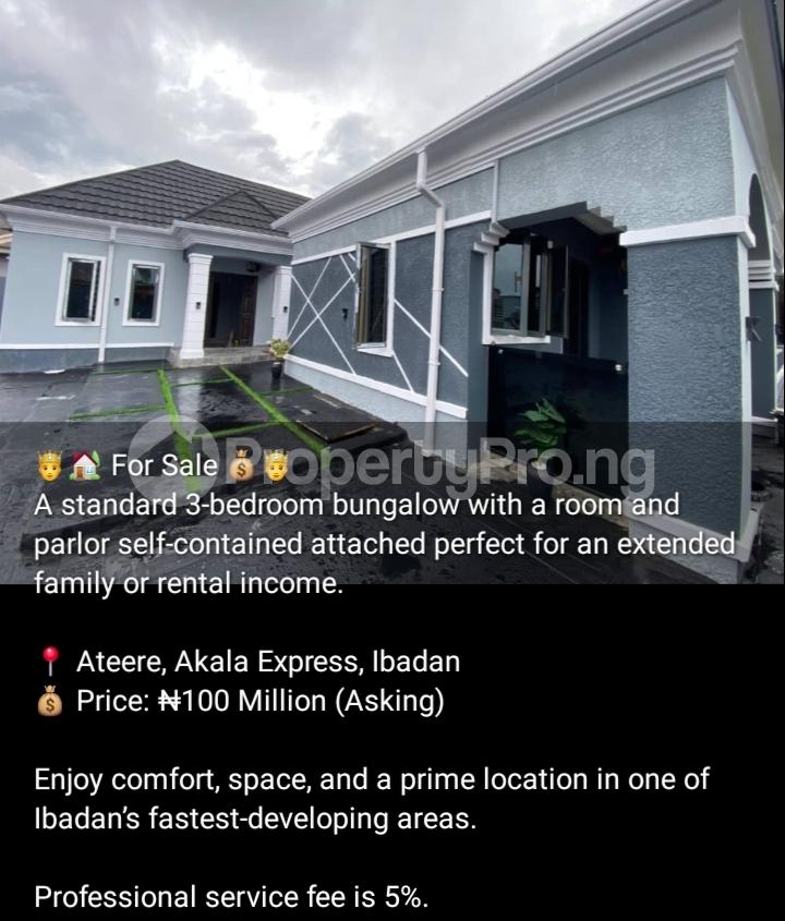 3 bedroom House for sale Ateere Tipper Garage Road Off Akala Express Ibadan Akala Express Ibadan Oyo - 2