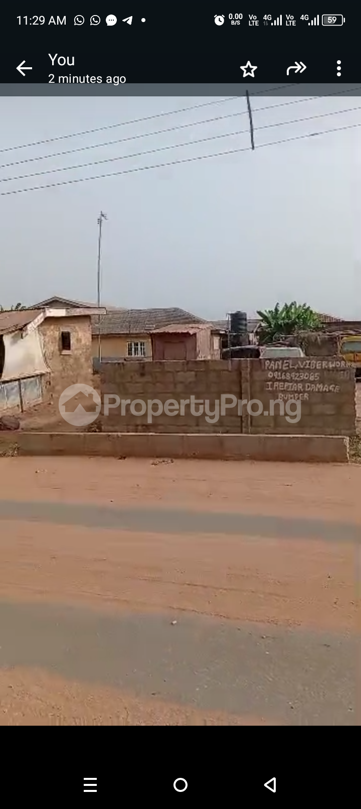 Land for sale Along Adesan Olu Road, Mowe Obafemi Owode Ogun