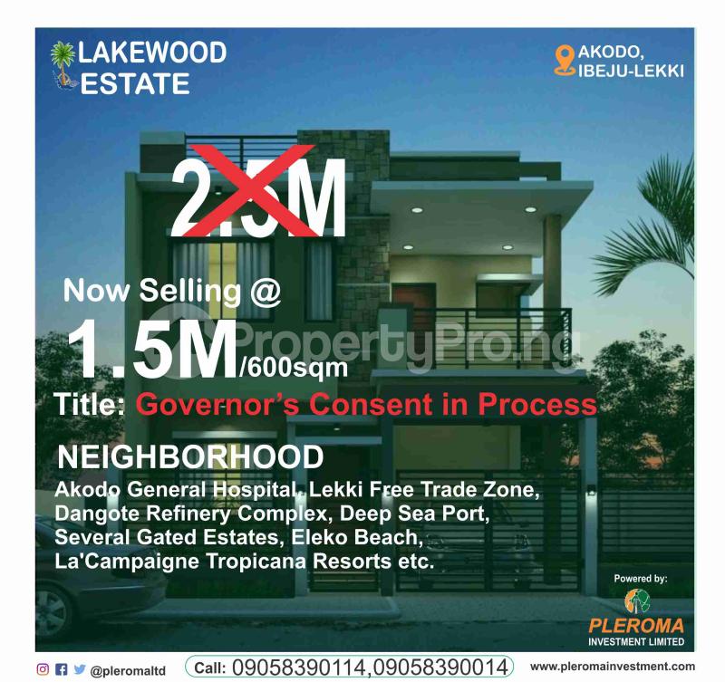 Land for sale Behind General Hospital Akodo, Ibeju Lekki Ibeju-Lekki Lagos