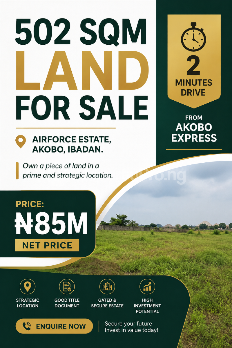 Land for sale Airforce Estate Akobo Ibadan Oyo