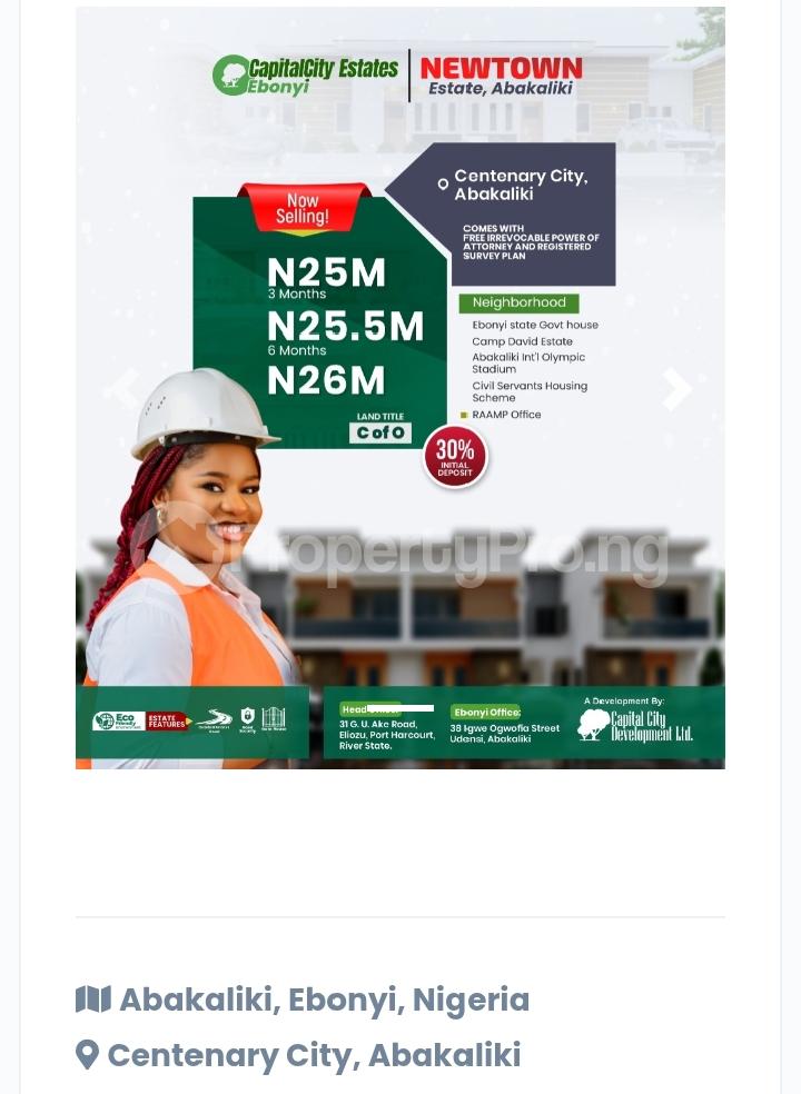 Land for sale Abakaliki Ebonyi