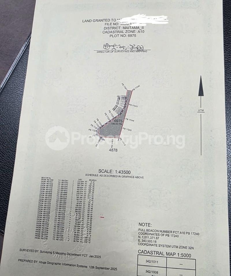 Land for sale Maitama Abuja