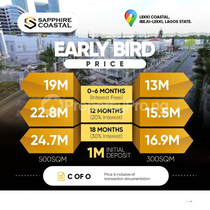 Land for sale Sapphire Coastal Estate Along Lekki Coastal Road Ibeju Lekki, LaCampaigne Tropicana Ibeju-Lekki Lagos - 0