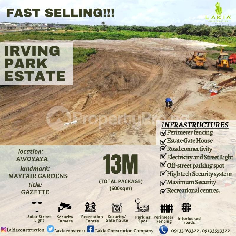 Land for sale Awoyaya Awoyaya Ajah Lagos