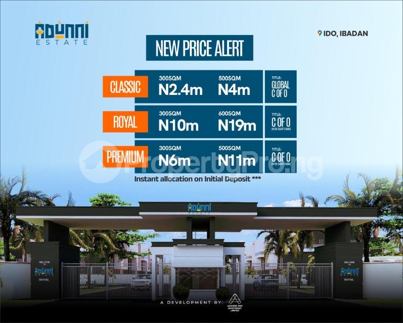 Land for sale Ido Market | Assured Way Limited | Ibadan Train Station Ibadan polytechnic/ University of Ibadan Ibadan Oyo - 0