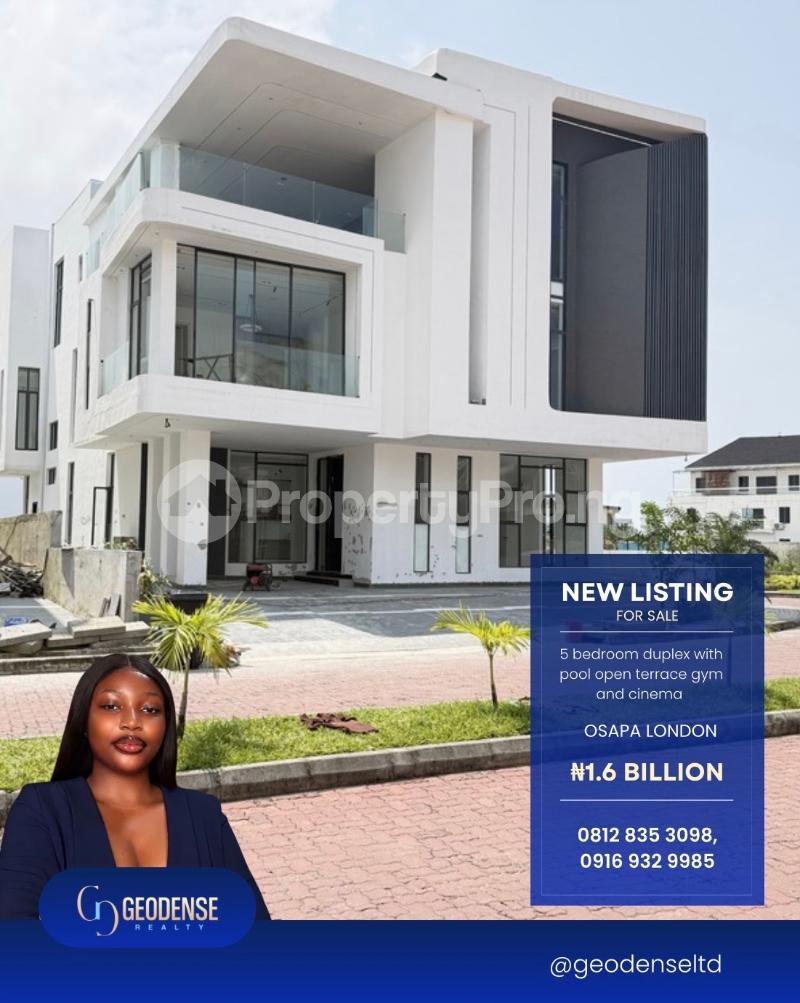 5 bedroom House for sale Osapa london Lekki Lagos