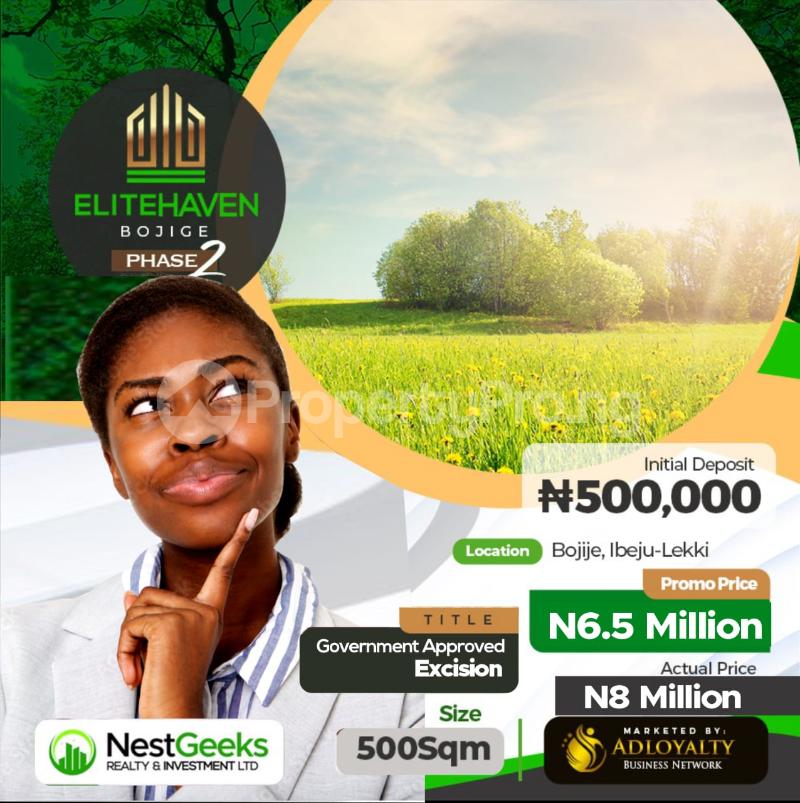 Land for sale Lekki Ajah Axis/government Approved Excision/elite Haven Phase 2 Bogije Sangotedo Lagos
