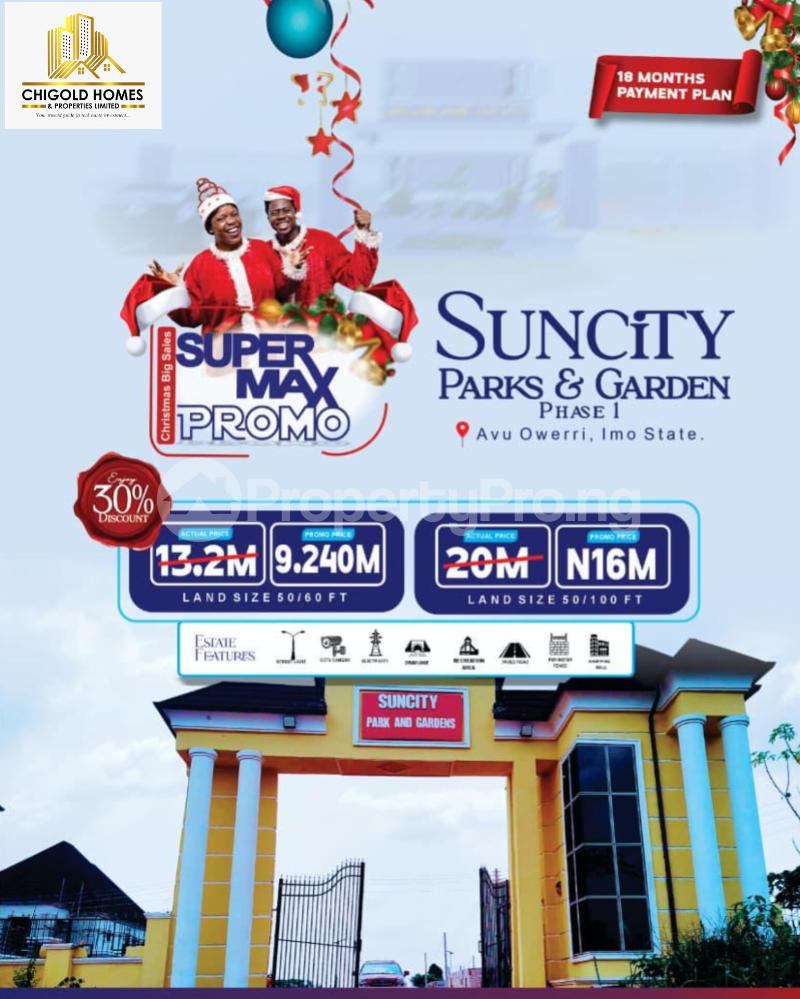 Land for sale Avu, Port Harcourt Road Owerri Imo - 0