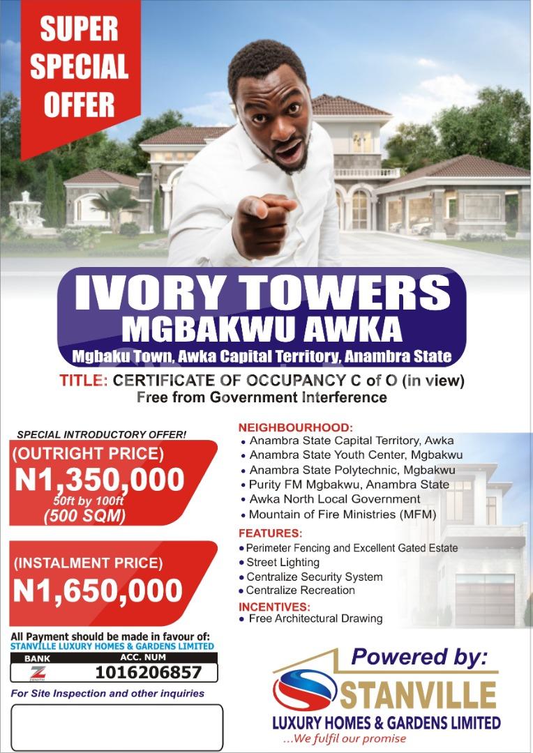 Land for sale Mbakwu Town Federal Government Area Awka South Anambra