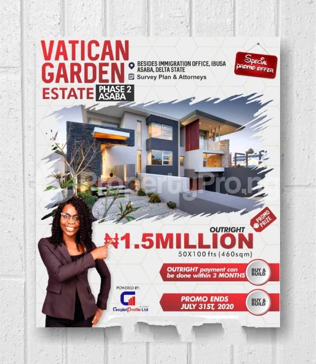 Land for sale Vatican Garden Estate Beside Airport Ibusa Asaba Delta